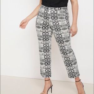 Snake print relaxed jeans